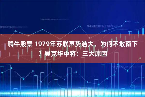 嗨牛股票 1979年苏联声势浩大，为何不敢南下？吴克华中将：三大原因