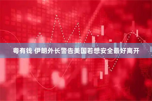 粤有钱 伊朗外长警告美国若想安全最好离开